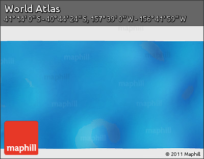 Physical 3D Map of the Area around 40° 59' 12" S, 157° 10' 30" W