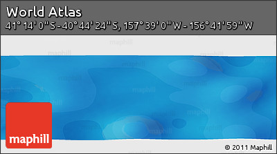 Political Panoramic Map of the Area around 40° 59' 12" S, 157° 10' 30" W