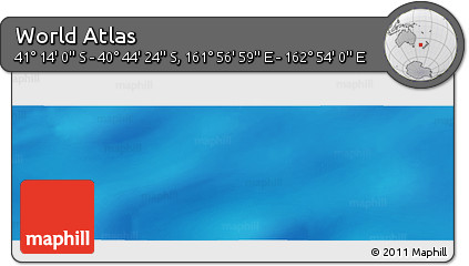 Physical Panoramic Map of the Area around 40° 59' 12" S, 162° 25' 30" E