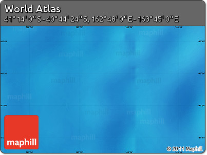 Physical Map of the Area around 40° 59' 12" S, 163° 16' 30" E