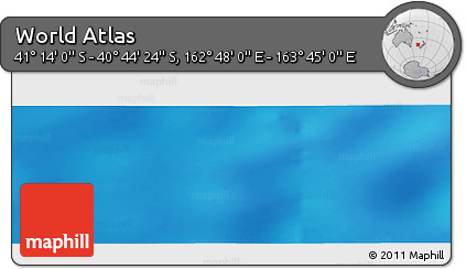 Physical Panoramic Map of the Area around 40° 59' 12" S, 163° 16' 30" E