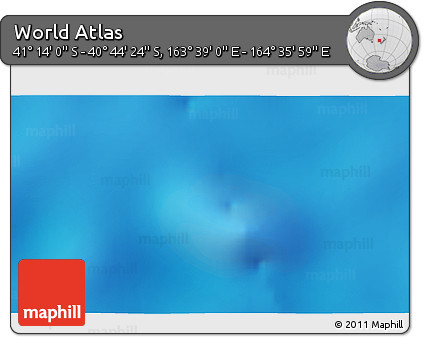 Shaded Relief 3D Map of the Area around 40° 59' 12" S, 164° 7' 30" E