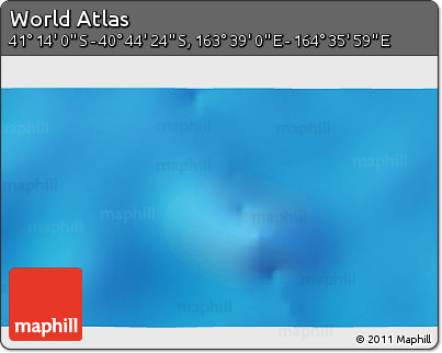 Shaded Relief 3D Map of the Area around 40° 59' 12" S, 164° 7' 30" E