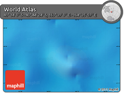Physical Map of the Area around 40° 59' 12" S, 164° 7' 30" E