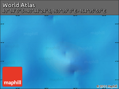Physical Map of the Area around 40° 59' 12" S, 164° 7' 30" E