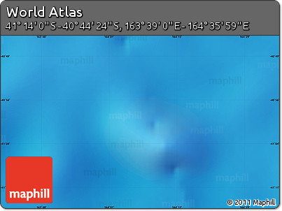 Physical Map of the Area around 40° 59' 12" S, 164° 7' 30" E