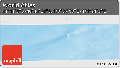 Physical Panoramic Map of the Area around 40° 59' 12" S, 170° 55' 30" E