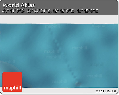Satellite 3D Map of the Area around 40° 59' 12" S, 18° 46' 29" E