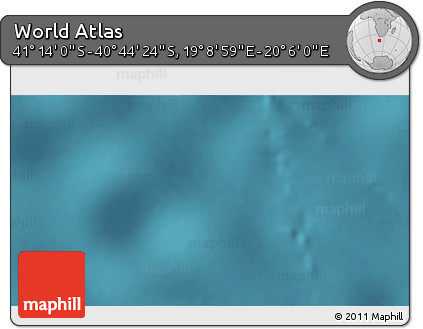 Satellite 3D Map of the Area around 40° 59' 12" S, 19° 37' 30" E