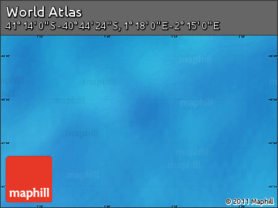 Physical Map of the Area around 40° 59' 12" S, 1° 46' 29" E
