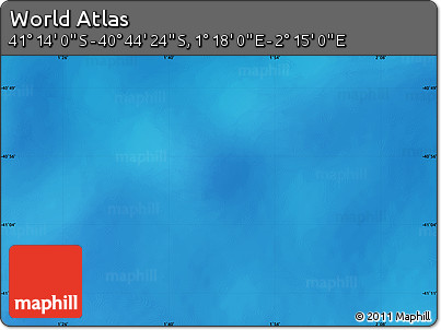 Physical Map of the Area around 40° 59' 12" S, 1° 46' 29" E