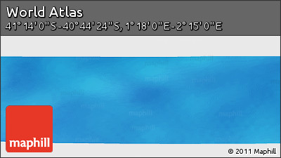 Physical Panoramic Map of the Area around 40° 59' 12" S, 1° 46' 29" E