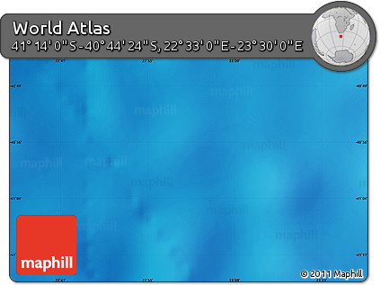 Physical Map of the Area around 40° 59' 12" S, 23° 1' 29" E