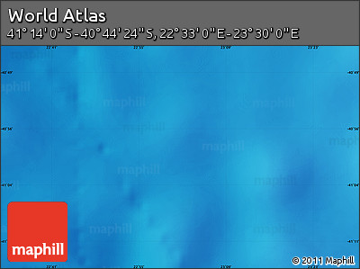 Physical Map of the Area around 40° 59' 12" S, 23° 1' 29" E