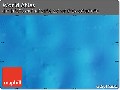 Physical Map of the Area around 40° 59' 12" S, 23° 1' 29" E