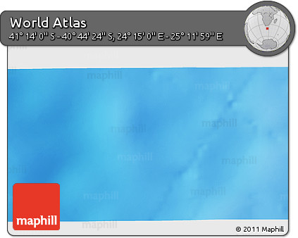 Shaded Relief 3D Map of the Area around 40° 59' 12" S, 24° 43' 30" E