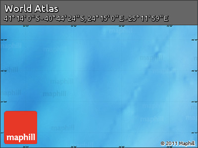 Physical Map of the Area around 40° 59' 12" S, 24° 43' 30" E