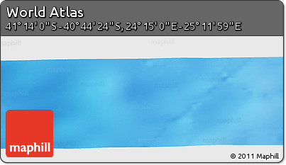 Physical Panoramic Map of the Area around 40° 59' 12" S, 24° 43' 30" E