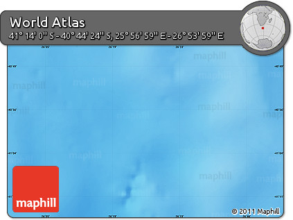 Physical Map of the Area around 40° 59' 12" S, 26° 25' 29" E