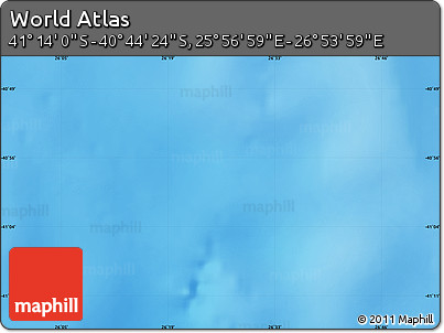 Physical Map of the Area around 40° 59' 12" S, 26° 25' 29" E