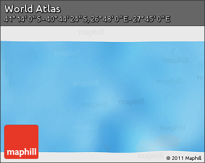 Physical 3D Map of the Area around 40° 59' 12" S, 27° 16' 29" E