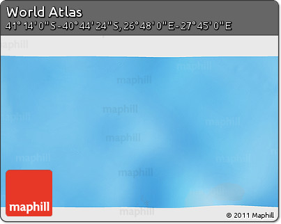 Physical 3D Map of the Area around 40° 59' 12" S, 27° 16' 29" E