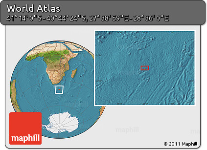 Satellite Location Map of the Area around 40° 59' 12" S, 28° 7' 30" E