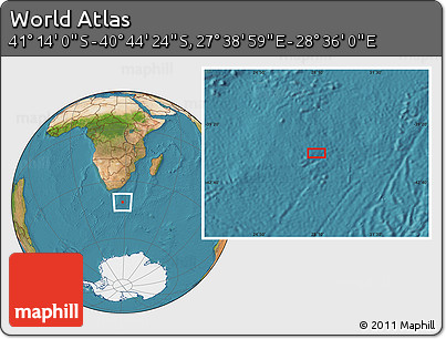 Satellite Location Map of the Area around 40° 59' 12" S, 28° 7' 30" E