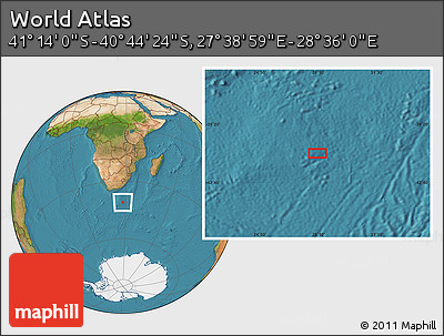 Satellite Location Map of the Area around 40° 59' 12" S, 28° 7' 30" E