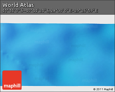 Physical 3D Map of the Area around 40° 59' 12" S, 28° 58' 30" E