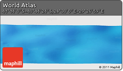 Physical Panoramic Map of the Area around 40° 59' 12" S, 28° 58' 30" E