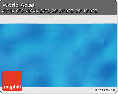 Physical 3D Map of the Area around 40° 59' 12" S, 29° 49' 30" E