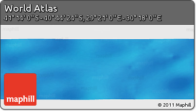 Physical Panoramic Map of the Area around 40° 59' 12" S, 29° 49' 30" E