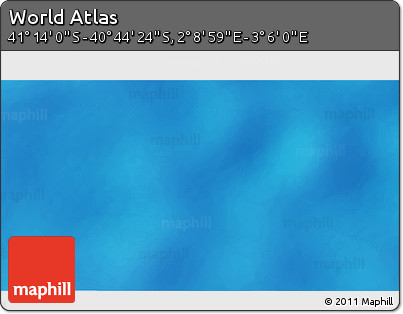 Physical 3D Map of the Area around 40° 59' 12" S, 2° 37' 30" E