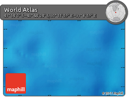 Physical Map of the Area around 40° 59' 12" S, 30° 40' 29" E