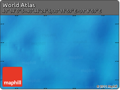 Physical Map of the Area around 40° 59' 12" S, 30° 40' 29" E