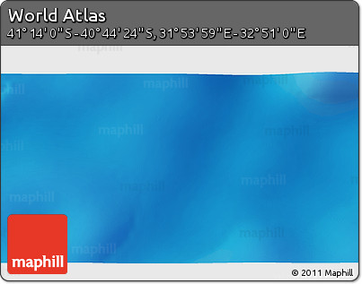 Physical 3D Map of the Area around 40° 59' 12" S, 32° 22' 30" E