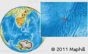 Physical Location Map of the area around 40° 59' 12" S, 32° 22' 30" E