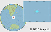 Savanna Style Location Map of the area around 40° 59' 12" S, 34° 4' 30" E