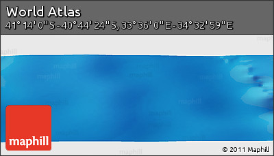 Physical Panoramic Map of the Area around 40° 59' 12" S, 34° 4' 30" E