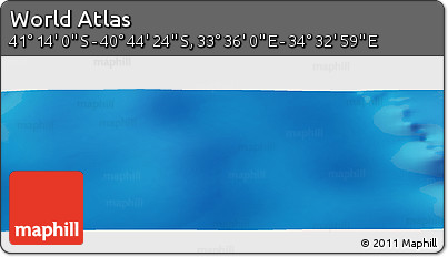 Physical Panoramic Map of the Area around 40° 59' 12" S, 34° 4' 30" E