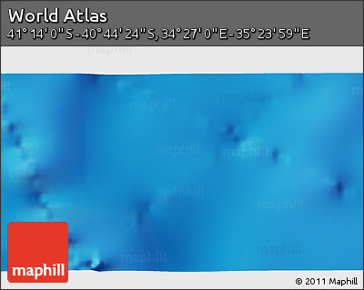 Physical 3D Map of the Area around 40° 59' 12" S, 34° 55' 29" E