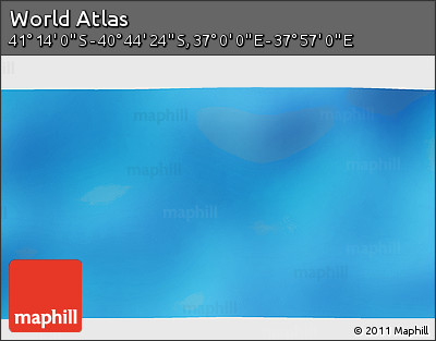 Physical 3D Map of the Area around 40° 59' 12" S, 37° 28' 30" E