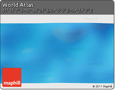 Physical 3D Map of the Area around 40° 59' 12" S, 37° 28' 30" E