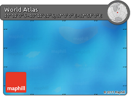 Physical Map of the Area around 40° 59' 12" S, 37° 28' 30" E