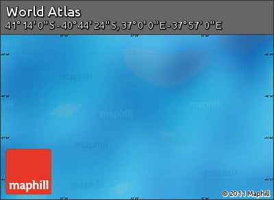 Physical Map of the Area around 40° 59' 12" S, 37° 28' 30" E