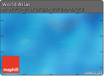 Physical Map of the Area around 40° 59' 12" S, 37° 28' 30" E