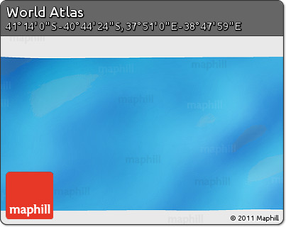 Physical 3D Map of the Area around 40° 59' 12" S, 38° 19' 30" E
