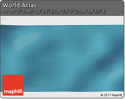 Satellite 3D Map of the Area around 40° 59' 12" S, 38° 19' 30" E