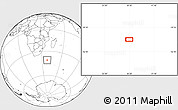 Blank Location Map of the area around 40° 59' 12" S, 38° 19' 30" E